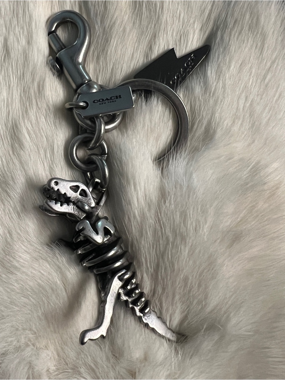 Coach Silver-tone Rexy Keyring